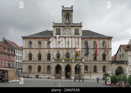 Weimar, Deutschland, 2014. Blick auf das Rathaus in Weimar Stockfoto