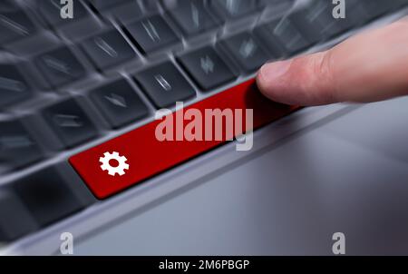 Abstract Typing New Antivirus Program, Typing Internet Virus Lists, Sammeln von Informationen, Internet Chatting Services, Coding P Stockfoto