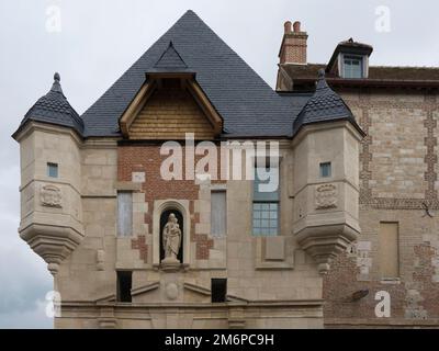 Lieutenancy, historisches Gebäude am Vieux Bassin, Honfleur, Normandie, Frankreich, Stockfoto