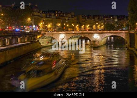 Frankreich, Paris, der Pont au Change ist eine Brücke über die seine in Paris, sie wurde von 1858 bis 1860 während der Herrschaft von Napoleon III, A, errichtet Stockfoto