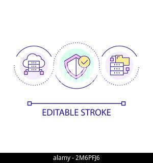 Symbol für Online-Sicherheitstechnologie-Loop-Konzept Stock Vektor