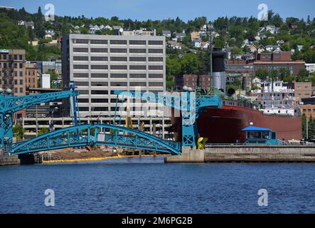 Panorama am Lake Superior in der Stadt Duluth, Minnesota Stockfoto