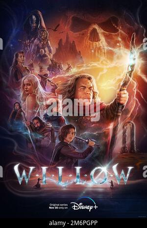 Willow-Poster Warwick Davis Stockfoto