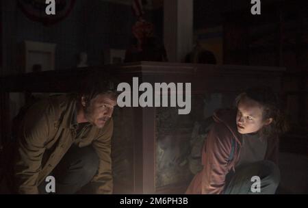 Der Letzte von uns Pedro Pascal und Bella Ramsey Stockfoto