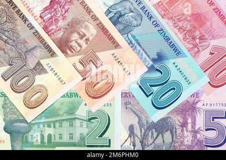 Simbabwe Geld neue Banknotenserie Stockfoto