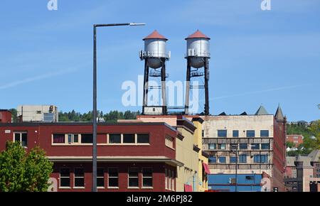 Panorama am Lake Superior in der Stadt Duluth, Minnesota Stockfoto