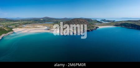 Panoramablick auf den Barley Cove Beach auf der Mizen-Halbinsel von West Cork in Irland Stockfoto