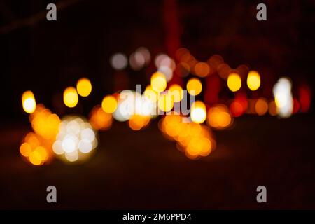 Hintergrundbeleuchtung Braun Gelb Bokeh Licht Stockfoto