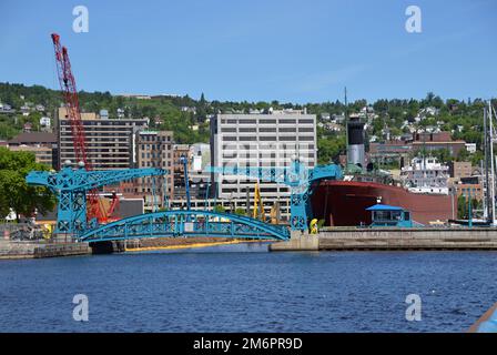 Panorama am Lake Superior in der Stadt Duluth, Minnesota Stockfoto