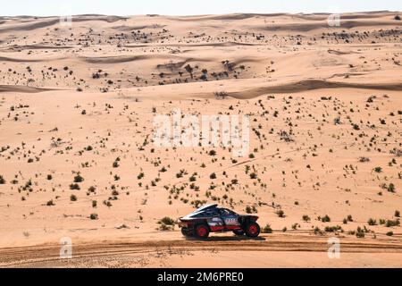 204 PETERHANSEL Stéphane (Fra), BOULANGER Edouard (Fra), Team Audi Sport, Audi RS Q e-tron E2, Auto, Action während der Stufe 5 des Dakar 2023 rund um Hail, am 5. Januar 2023 in Haika, Saudi-Arabien - Foto Eric Vargiolu / DPPI Stockfoto