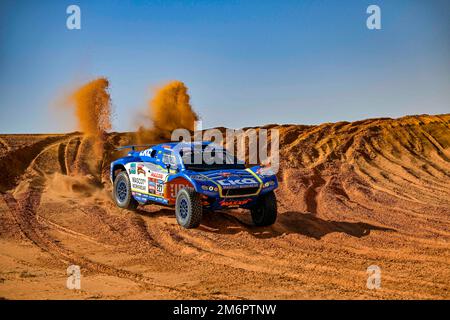 227 CORONEL Tim (nld), CORONEL Tom (nld), Coronel Dakar Team, Century, Auto, Aktion während der Phase 5 der Dakar 2023 rund um Hail am 5. Januar 2023 in Hail, Saudi-Arabien - Photo Gigi Soldano / DPPI Stockfoto