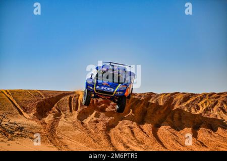 227 CORONEL Tim (nld), CORONEL Tom (nld), Coronel Dakar Team, Century, Auto, Aktion während der Phase 5 der Dakar 2023 rund um Hail am 5. Januar 2023 in Hail, Saudi-Arabien - Photo Gigi Soldano / DPPI Stockfoto