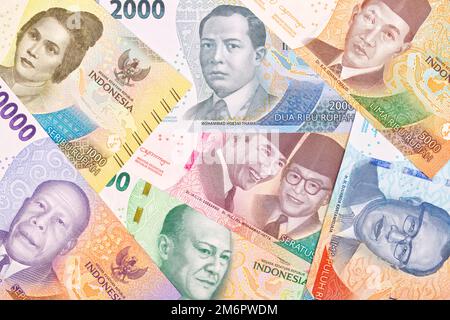 Indonesisches Geld - neue Serie von Banknoten Stockfoto