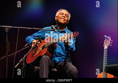 7. nov. 2014 - Padova, Italien: Gilberto Gil in Akustikkonzert im Gran Teatro Geox Padova, Italien Stockfoto