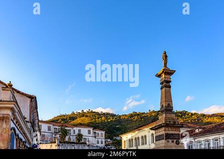 Zentraler Platz der historischen Stadt Ouro Preto Stockfoto