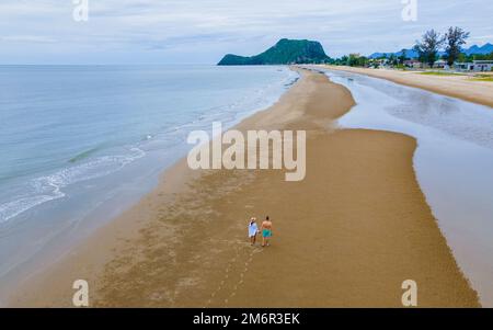 Khao Kalok Beach Pranburi Thailand, sauberer Strand mit weichem Sand südlich von Hua hin Thailand Stockfoto
