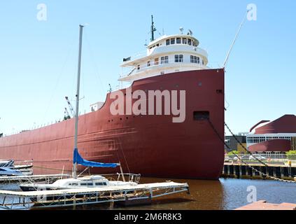 Historisches Schiff in der Stadt Duluth, Minnesota Stockfoto