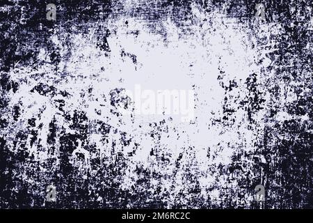Grunge-Textur. Dunkelblauer, weißer, gebürsteter, alter Wandvektorhintergrund. Stock Vektor