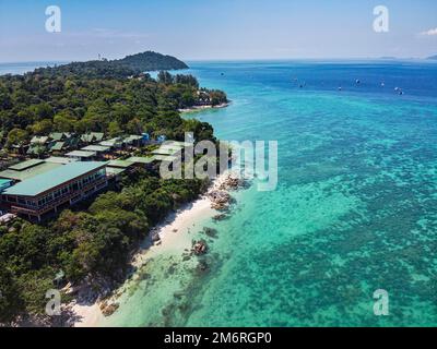 Aerial of North Point Beach, Koh Lipe, Tarutao National Park, Thailand, Mueang Satun, Thailand Stockfoto