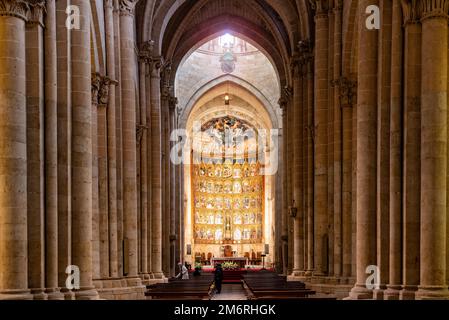 Salamanca, Spanien - 15. Januar 2022: Innenansicht der Kathedrale von Salamanca Stockfoto