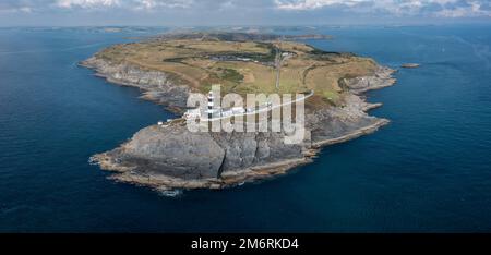 Leuchtturm am Alten Kopf von Kinsale in der Grafschaft Cork im Westen Irlands Stockfoto