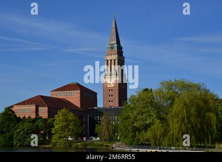 Historisches Rathaus in Kiel, Schleswig - Holstein Stockfoto