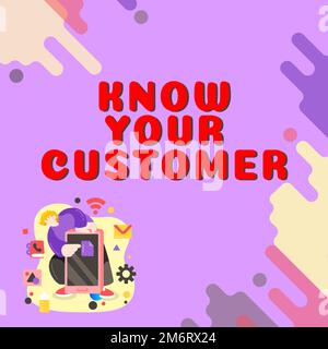 Konzeptionelle Darstellung Know Your Customer. Geschäftsübersicht Marketing Erstellen einer Umfrage verbessern Sie das Produkt oder die Marke Stockfoto