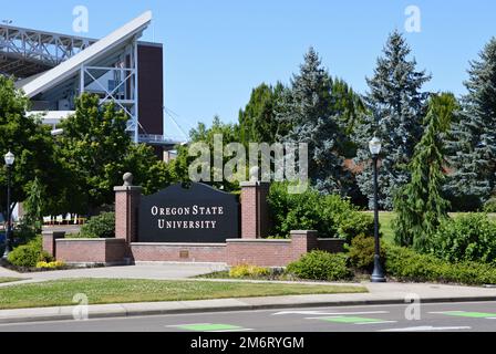 Oregon University in der Stadt Corvallis Stockfoto