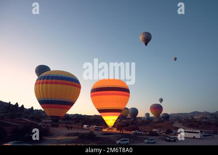 Ballons in Kappadokien Stockfoto