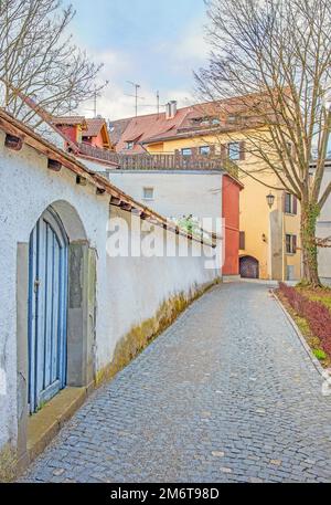 Altstadtgasse, Bodensee Stockfoto