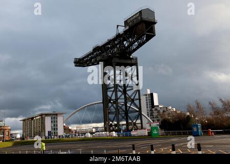 Finnieston Crane, Clyde Arc, OVO Hydro, SEC Armadillo Glasgow 2023. Stockfoto