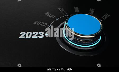 Bedienknopf 2023 Stockfoto