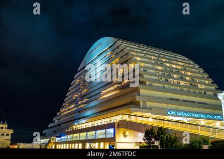 Nachtsicht auf Meriken Park Harborland City, Kobe City Stockfoto