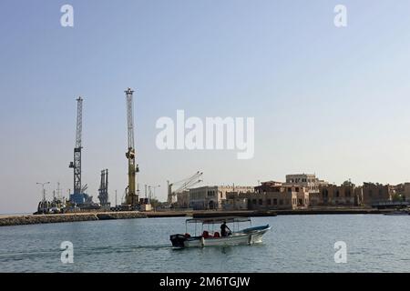 Hafen am Roten Meer von Massawa in Eritrea Stockfoto
