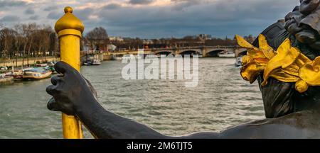 Nymphe de la seine-Skulptur Stockfoto