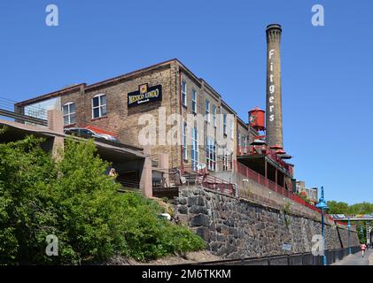 Promenade am Lake Superior in der Stadt Duluth, Minnesota Stockfoto