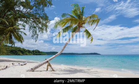 Tropischer Strand mit Palmen auf der Insel Koh Kood Thailand Stockfoto