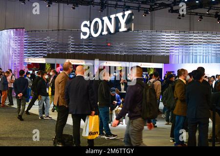 Las Vegas, NV, USA. 5. Januar 2023. Blick auf den Stand von Sony auf der CES 2023 auf der Las Vegas Convention in Las Vegas, Nevada am 5. Januar 2023. Kredit: Dee Cee Carter/Media Punch/Alamy Live News Stockfoto