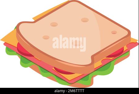 Symbol für isometrisches Sandwich Stock Vektor