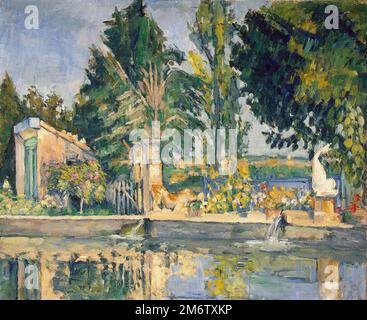 Der Pool im Jas de Bouffan wurde 1876 vom französischen Impressionisten Paul Cézanne gemalt Stockfoto