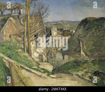 La Maison du Pendu (das Haus des Erhängten) Auvers-sur-Oise, gemalt vom französischen Impressionisten Paul Cézanne im Jahr 1873 Stockfoto