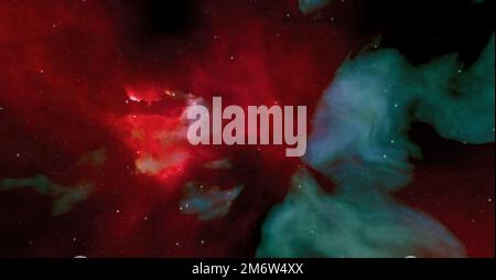 Galaxie-Raumnebel-Bannerhintergrund Stockfoto