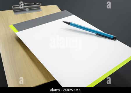 Hintergrund des Papiers in der Zwischenablage Stockfoto