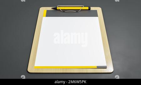 Hintergrund des Papiers in der Zwischenablage Stockfoto