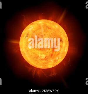 Detailreiche Sonne im All Stockfoto