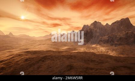 Traumhafte Wüstenlandschaft Stockfoto