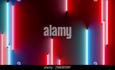 Blauer, roter Neonröhren-Hintergrund Stockfoto