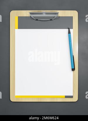 Hintergrund des Papiers in der Zwischenablage Stockfoto