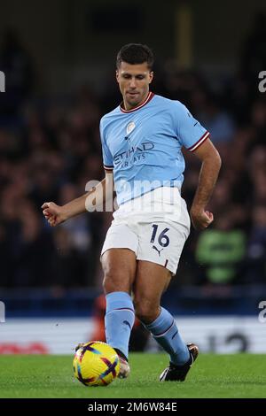 5. Januar 2023; Stamford Bridge, Chelsea, London, England: Premier League Football, Chelsea gegen Manchester City; Rodri von Manchester City Stockfoto