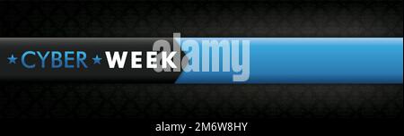 Lange Banner Cyber Week Stockfoto